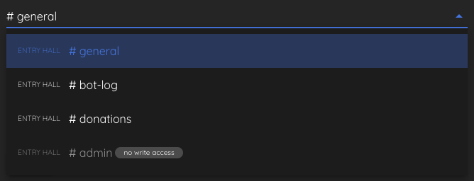 channel-dropdown guide